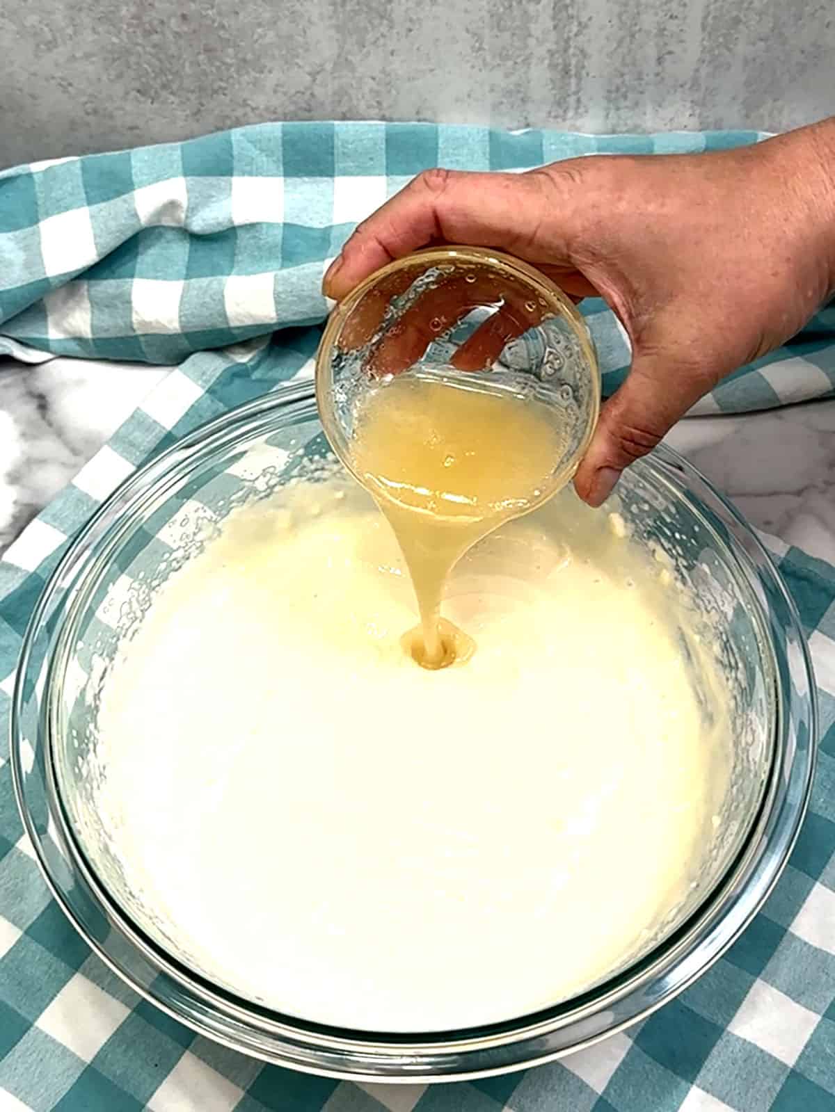adding gelatin to yogurt mixture