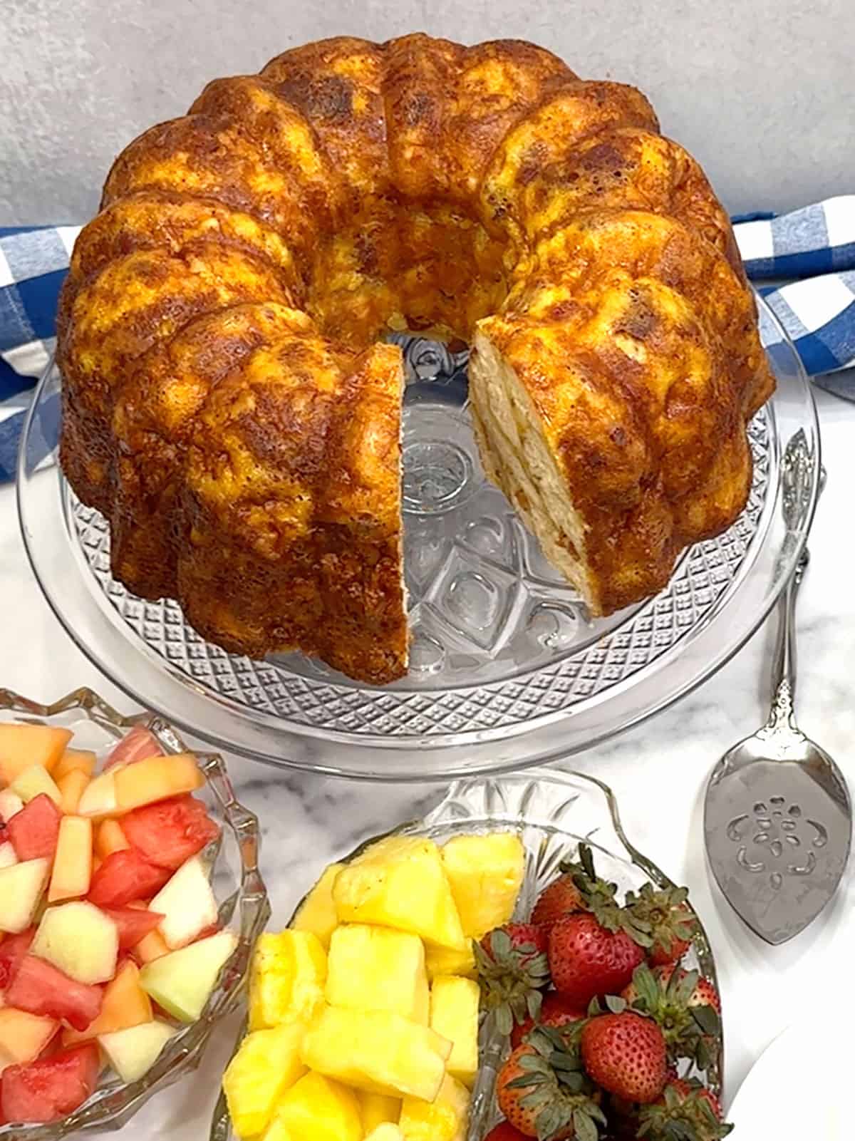 Bacon Egg & Cheese Biscuit Bundt cake