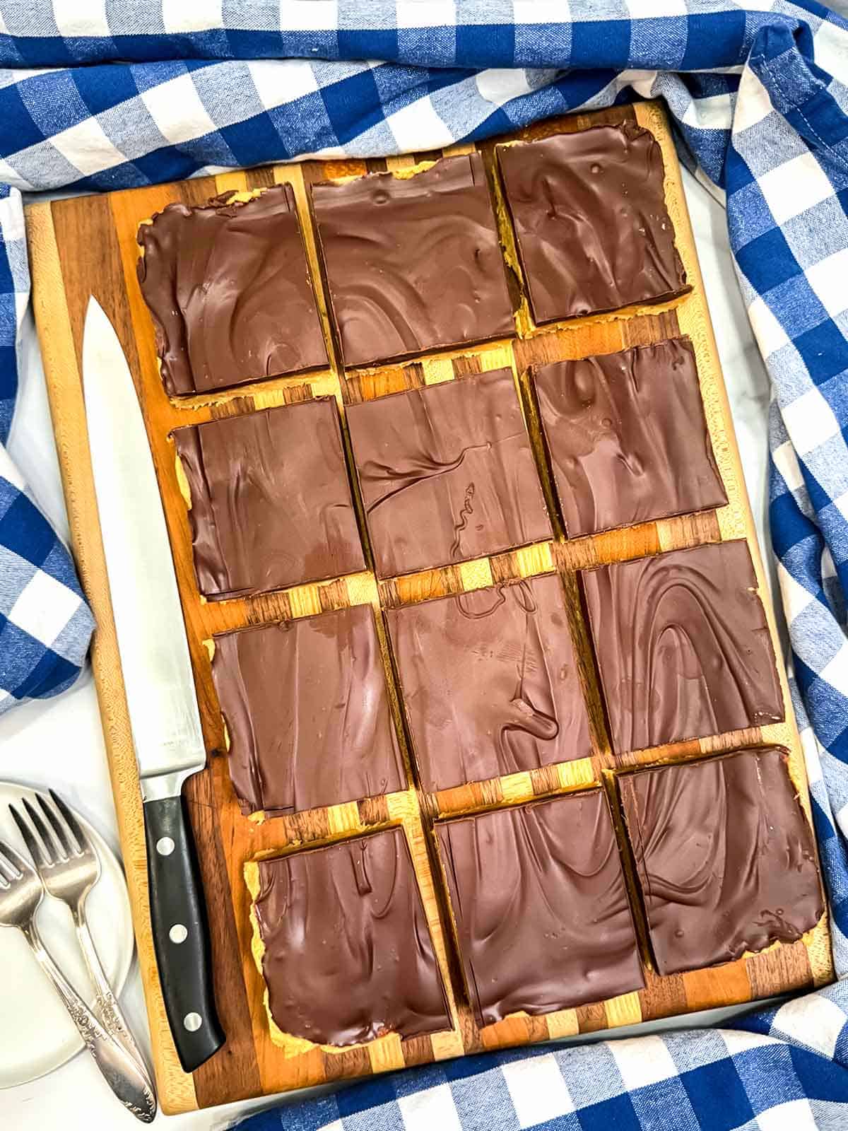 cut into squares