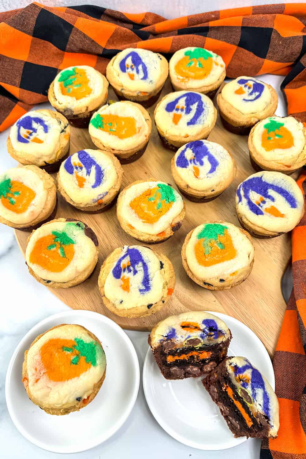 Spooky Oreo Brookie Cups and Stuffed Sugar Cookies - Pudge Factor