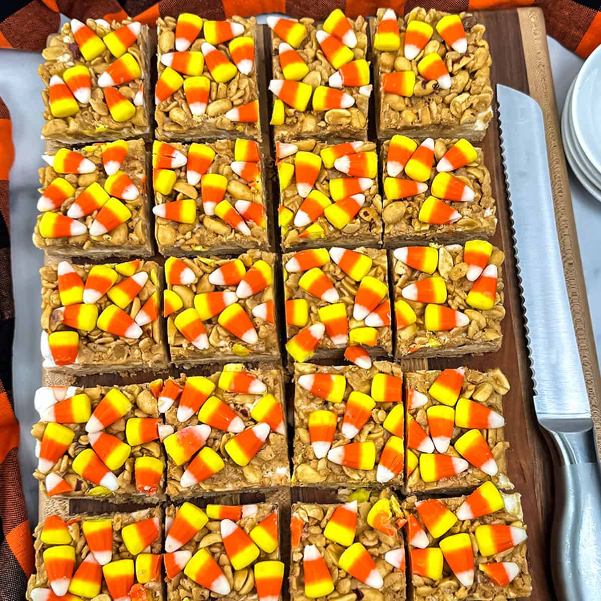 Sweet & Salty Candy Corn Bars Pudge Factor
