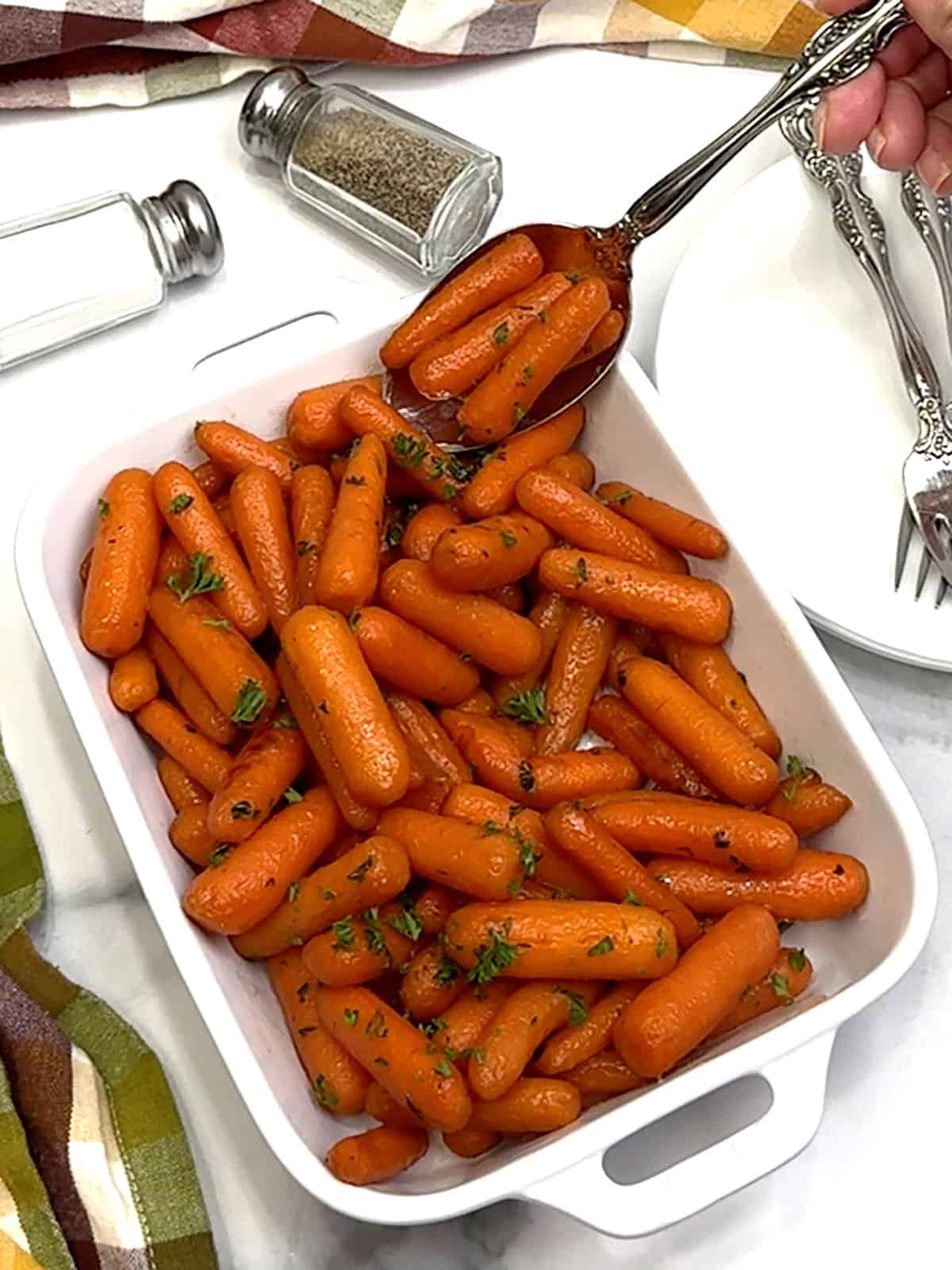Brown Sugar and Honey Glazed Baby Carrots