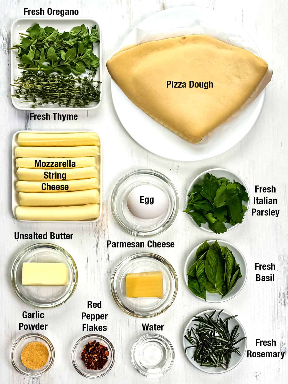 Ingredients for Festive Pull-Apart Christmas Tree