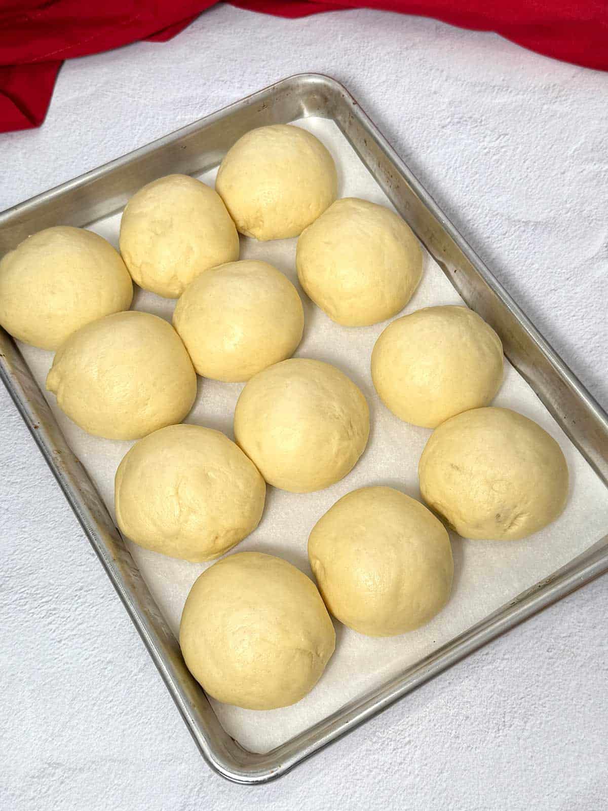Rolls ready for the oven.