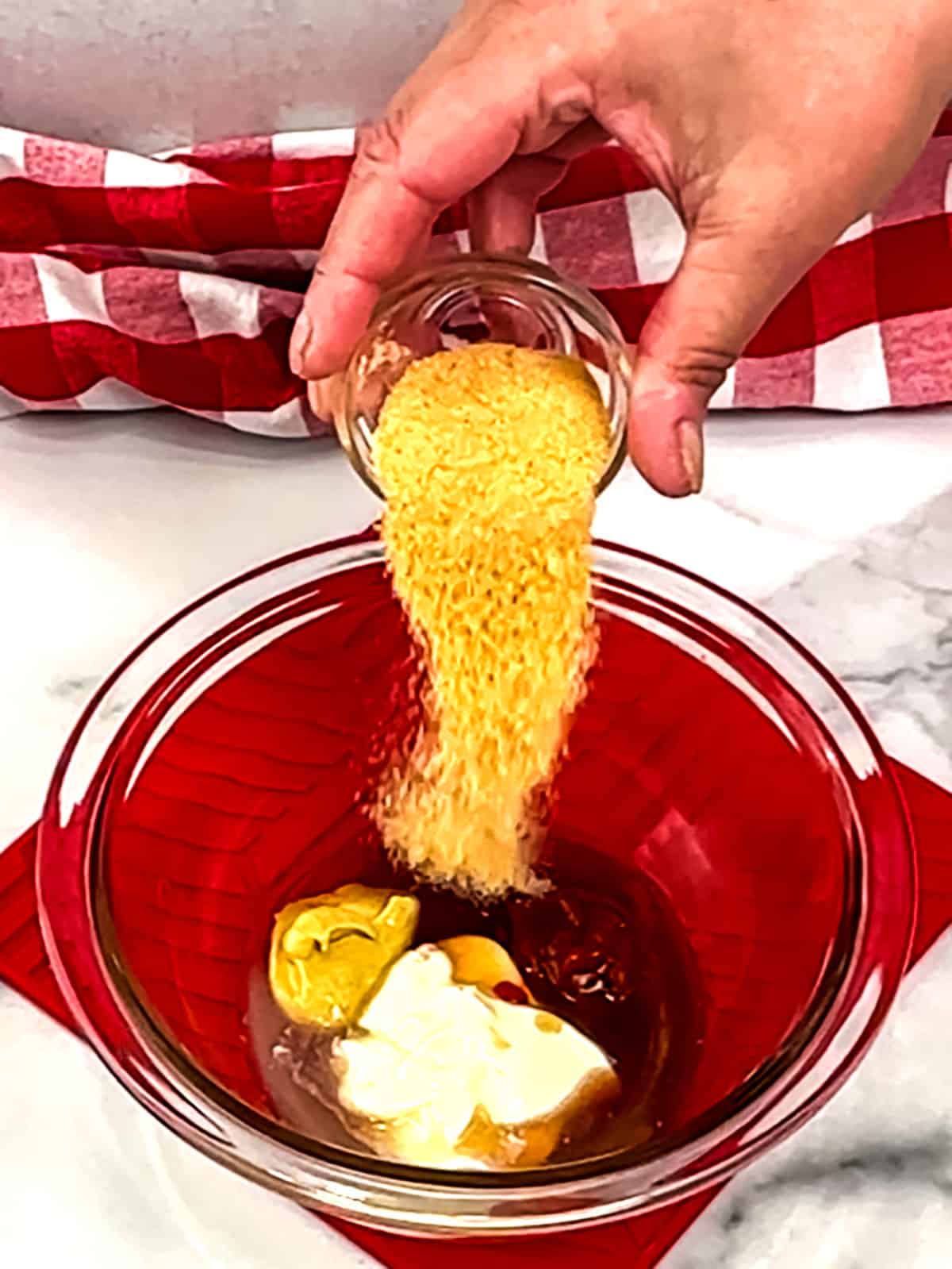 sauce ingredients in a bowl