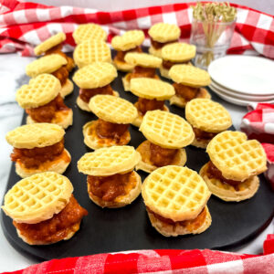 Easy Sweet n' Spicy Chicken & Waffle Sliders