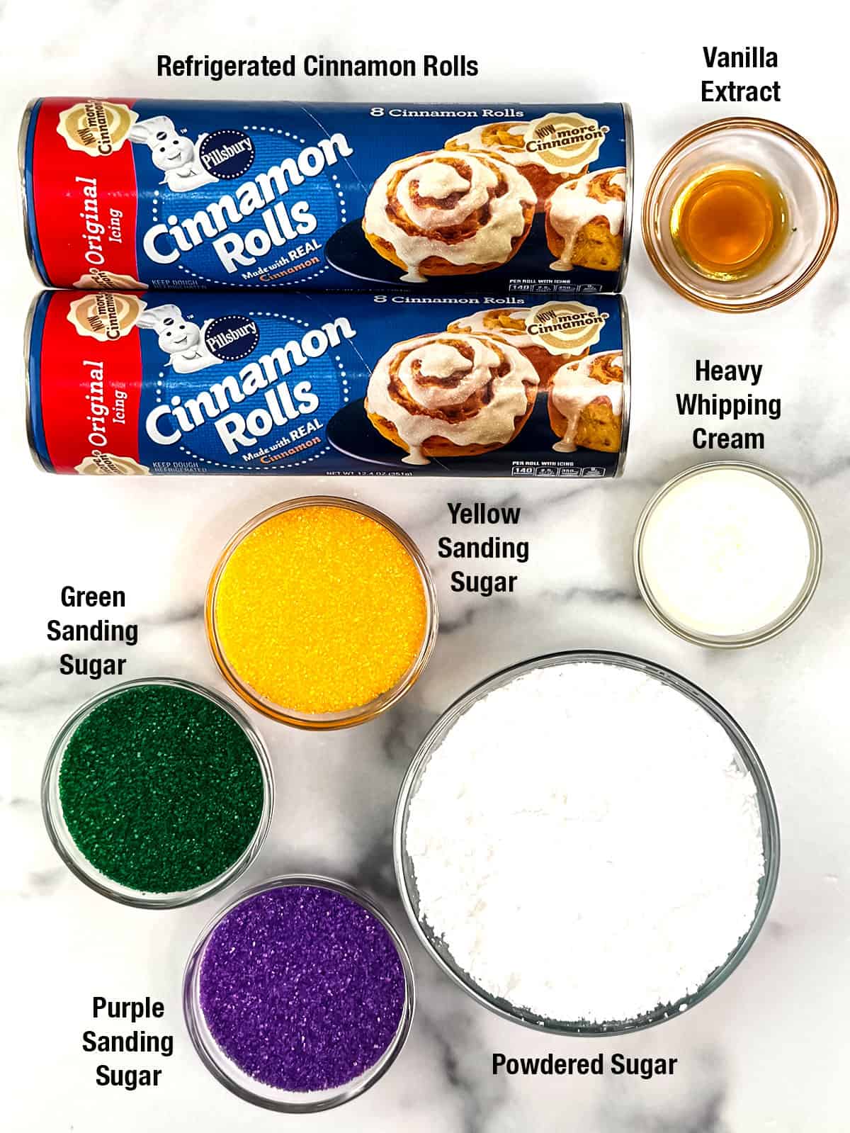 Ingredients for Quick & Easy Lazy King Cake
