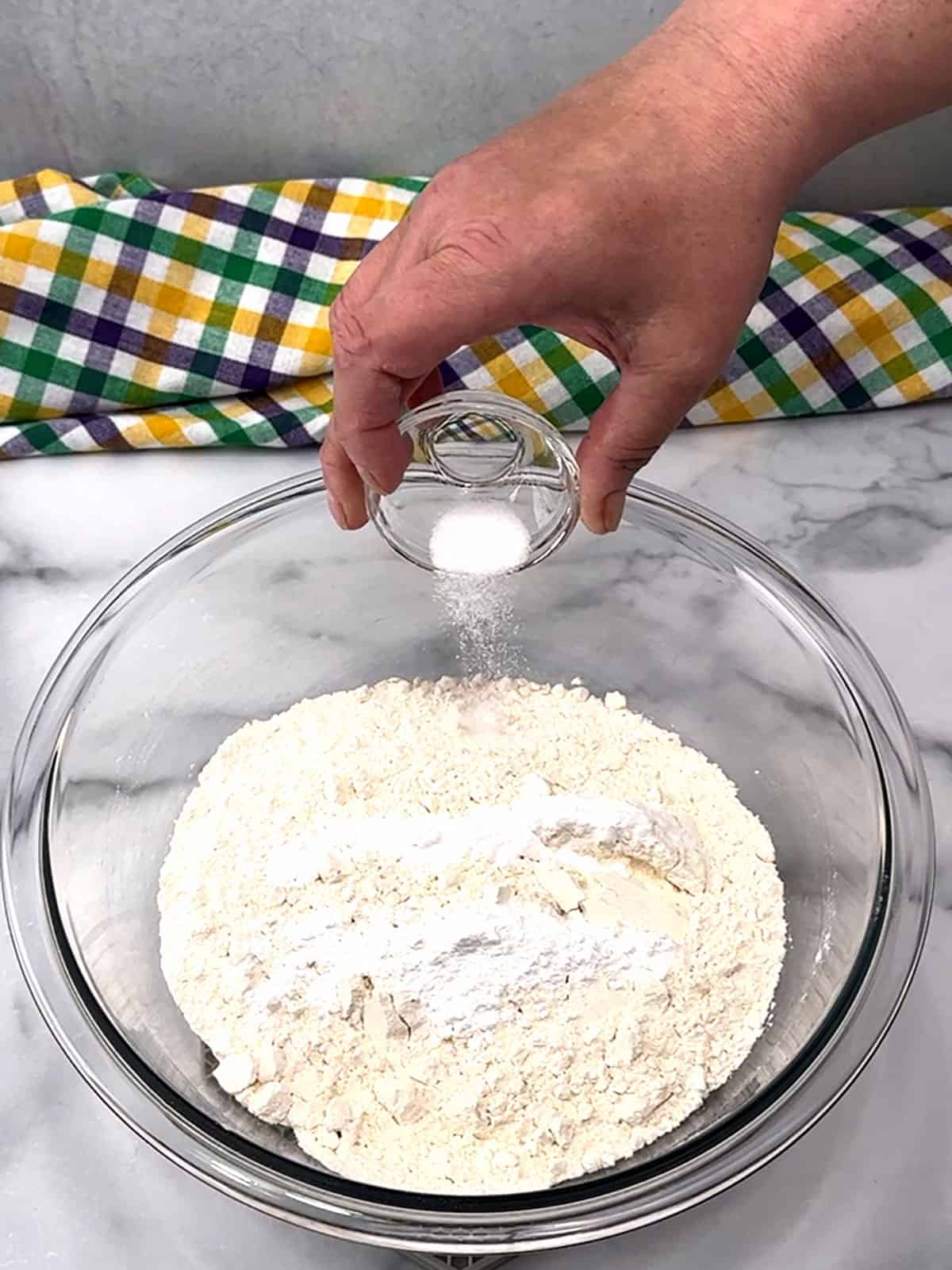 combining dry ingredients