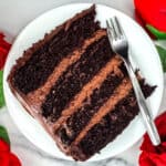 Dark Chocolate Mousse Layer Cake