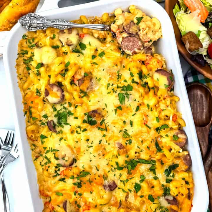 Cajun Three-Cheese Crawfish & Andouille Macaroni