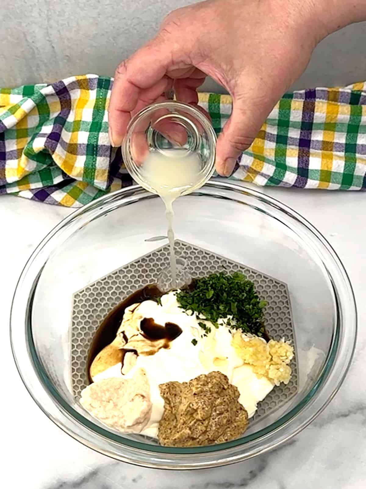sauce ingredients in bowl