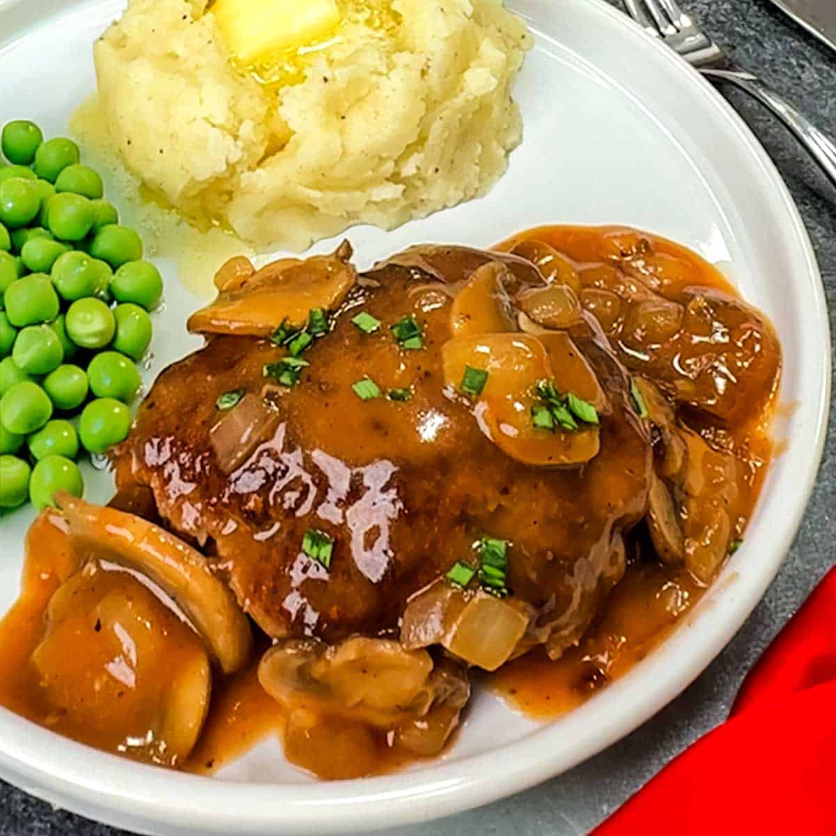 Classic Salisbury Steak with Mushroom Onion Gravy