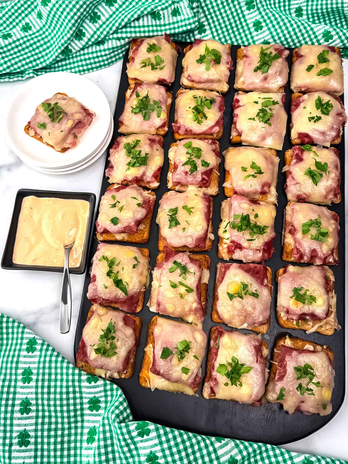 Easy Mini Open-Faced Reuben Sandwiches