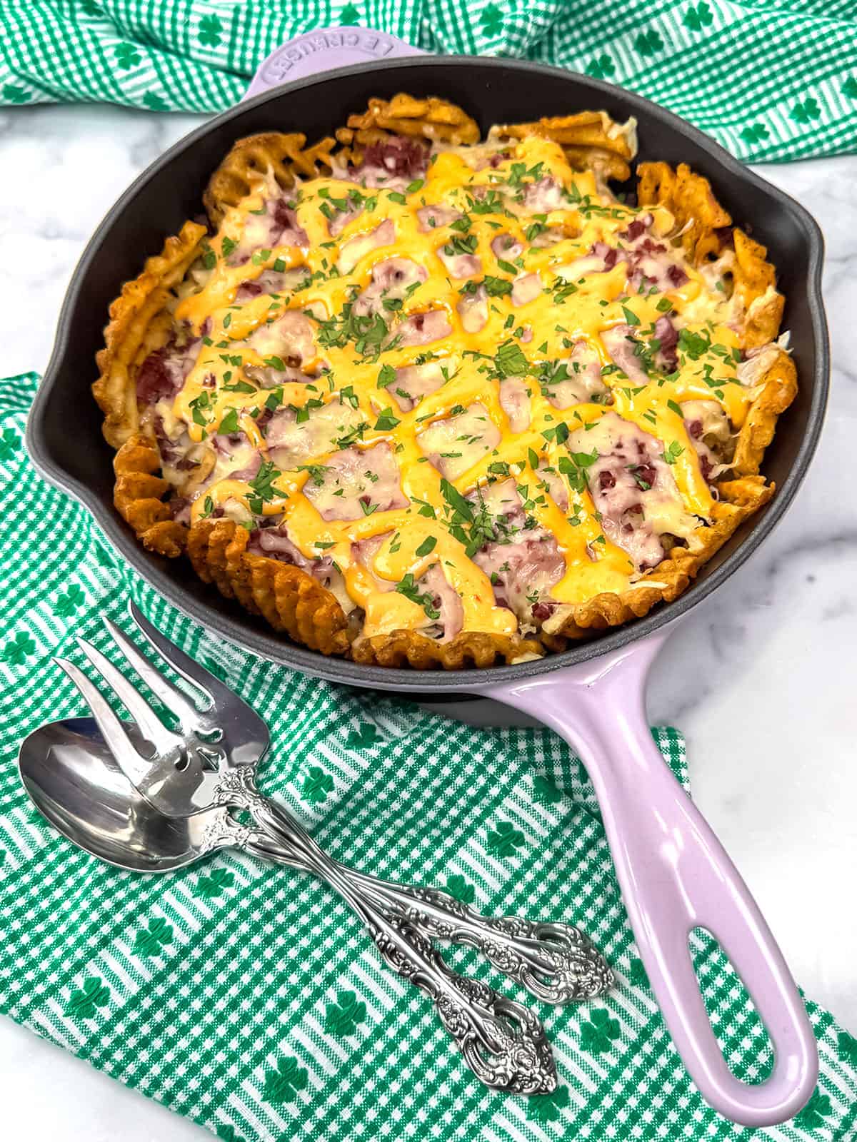 Reuben Waffle Fries Nachos