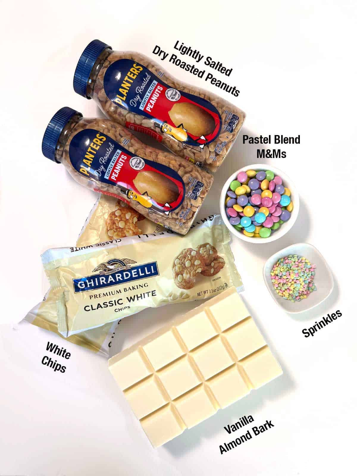 Ingredients for easter crockpot candy