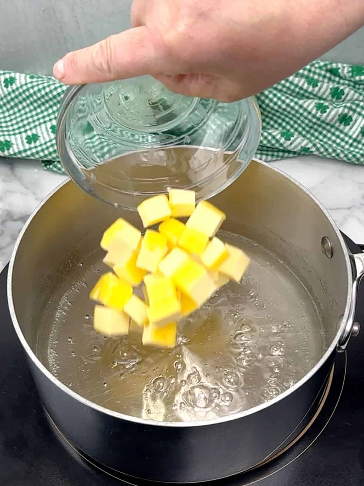 adding butter to syrup for glaze