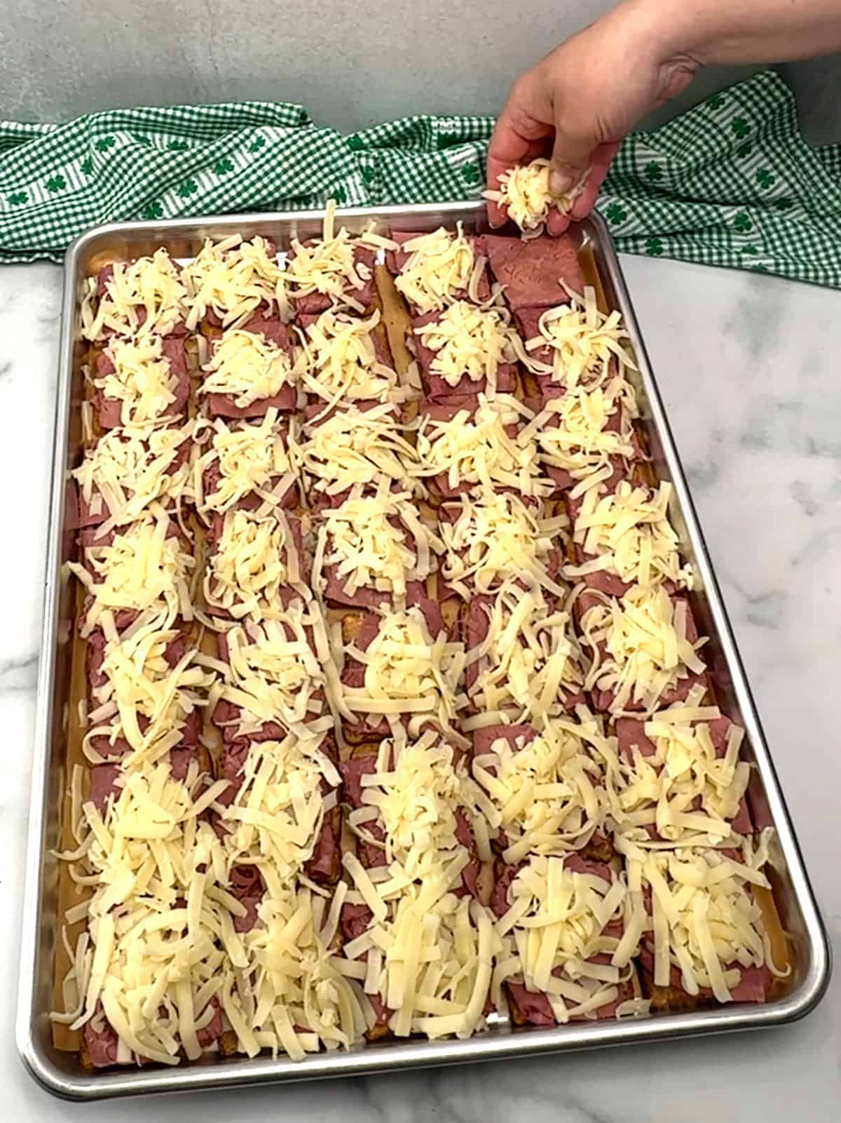 Swiss cheese on top