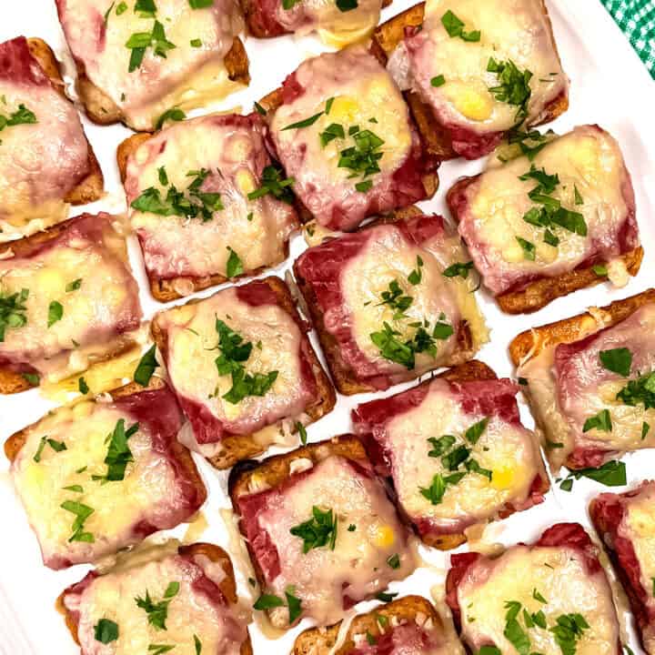 Easy Mini Open-Faced Reuben Sandwiches