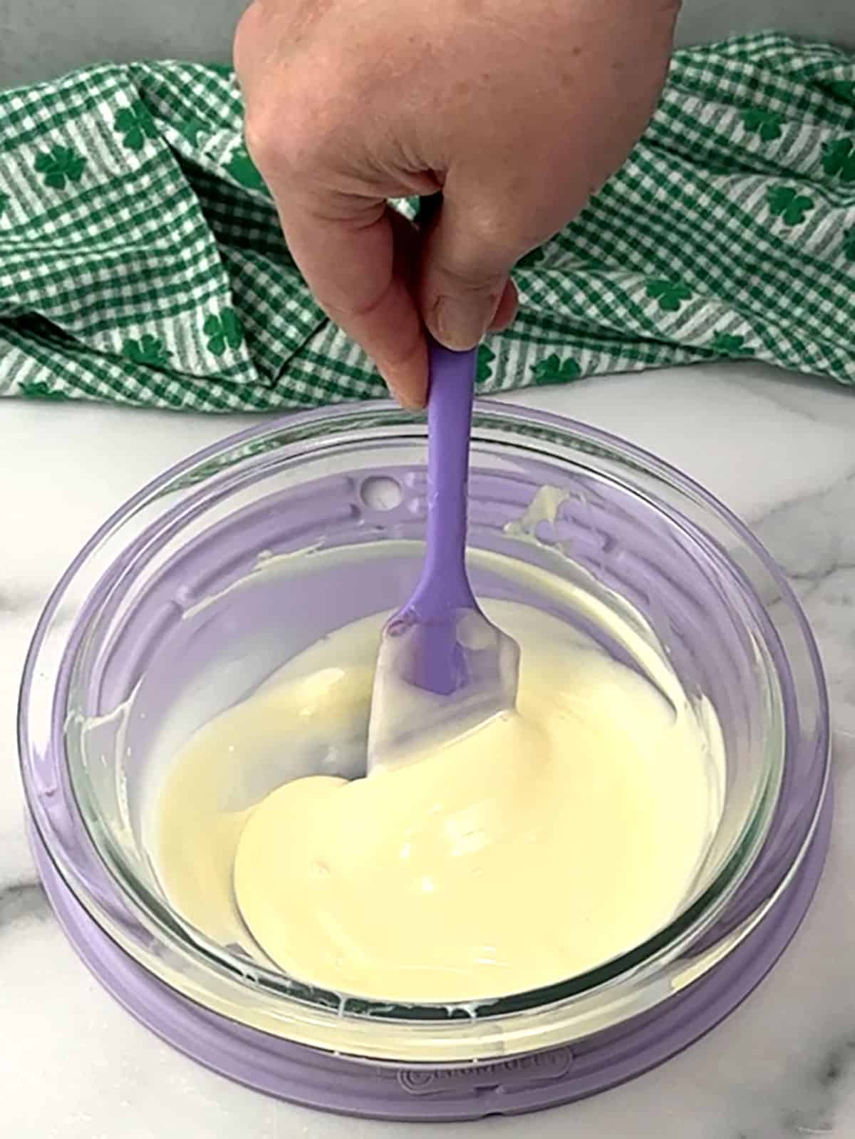 melting white chocolate