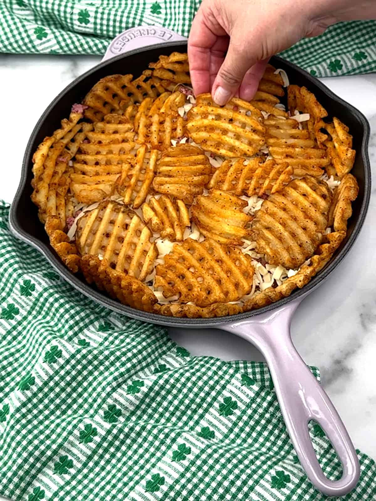 second layer of waffle fries