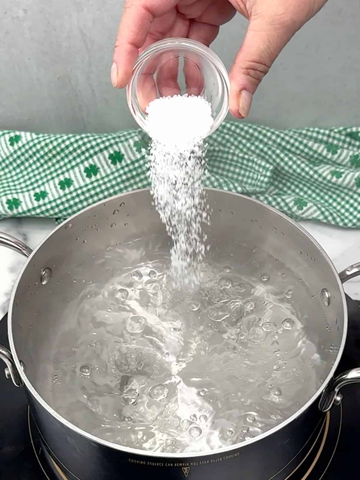 salting pasta water