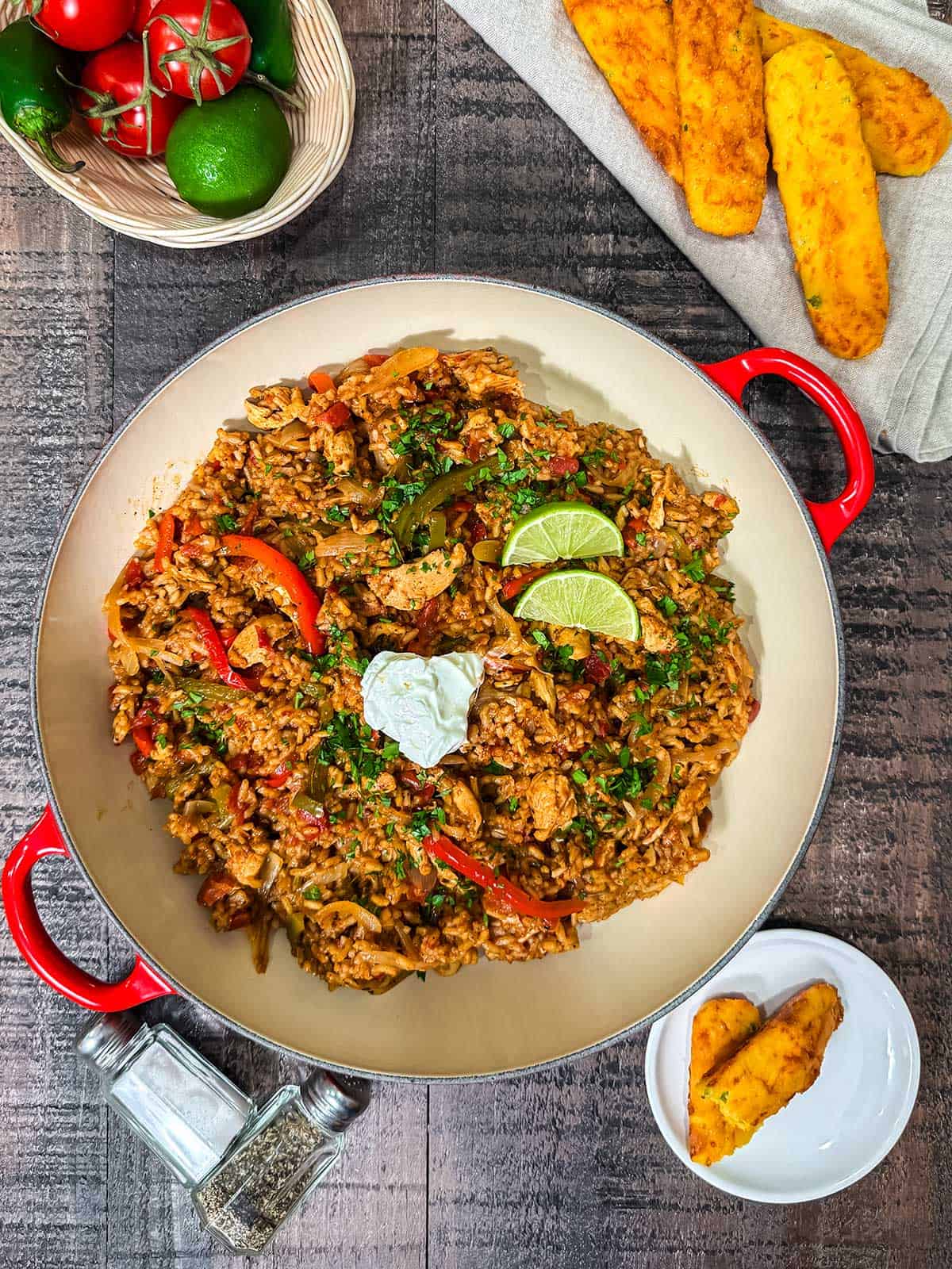 One pot chicken fajita rice.