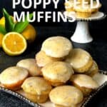 Mini lemon poppy seed muffins.