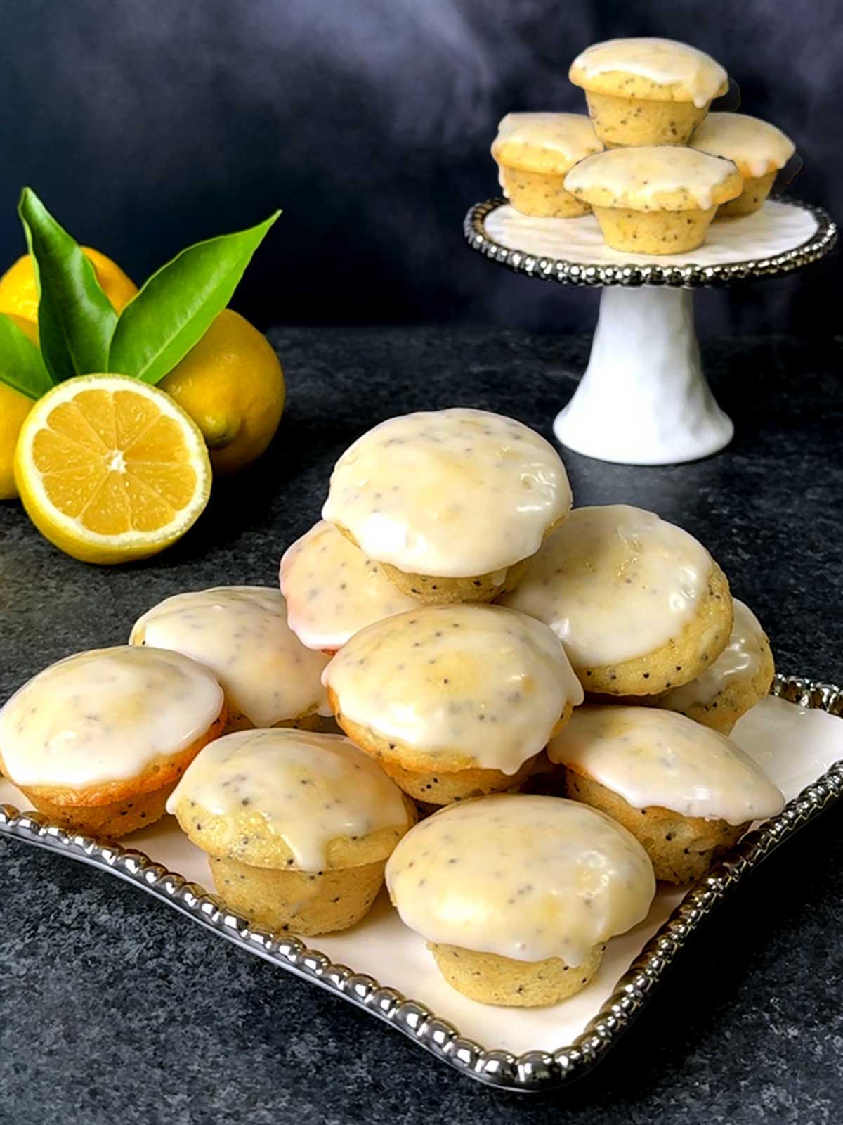 Mini Lemon Poppy Seed Muffins.