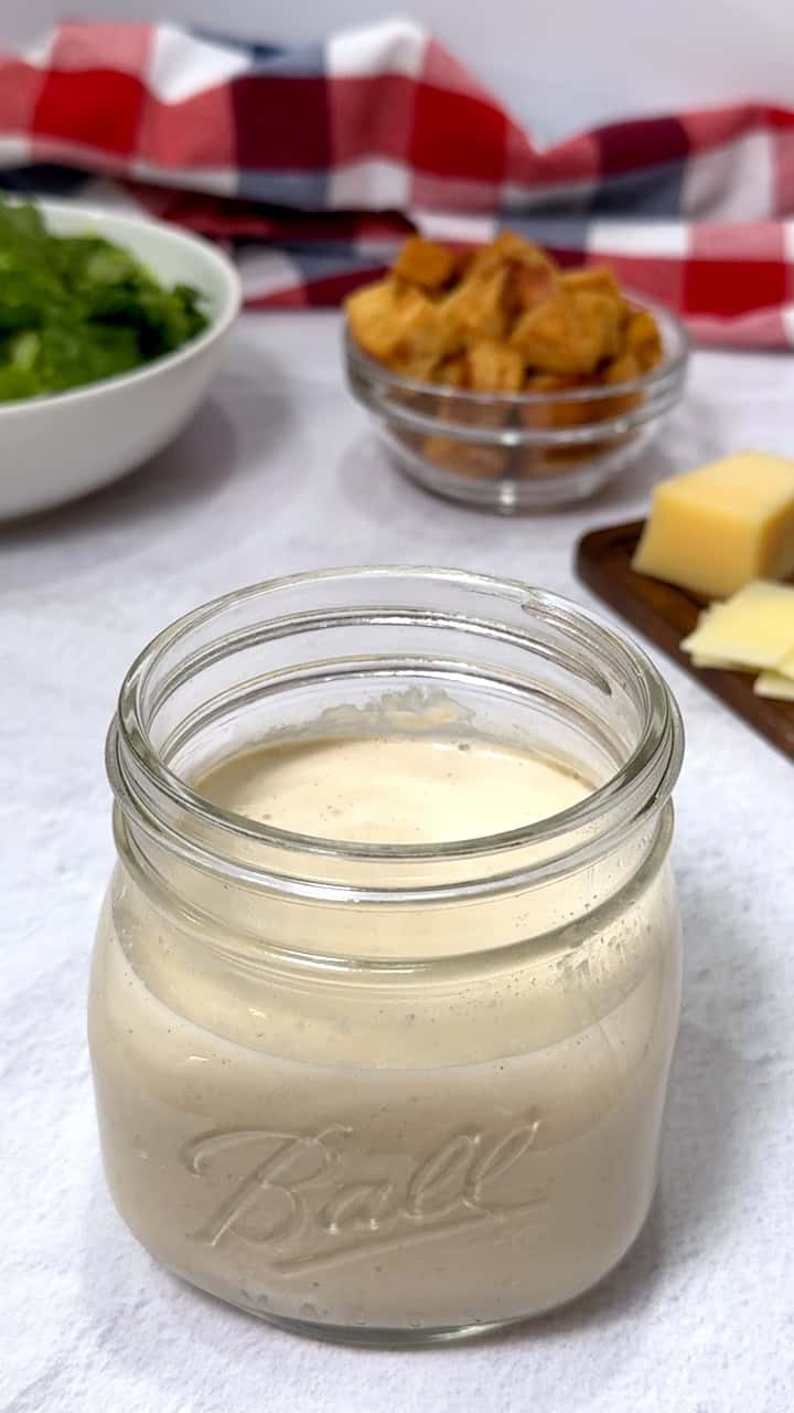 Easy homemade Caesar dressing.