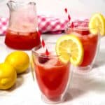 Strawberry sparkling lemonade.