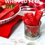 Watermelon fries with whipped feta dip.