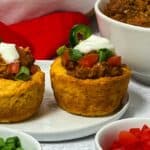 Cheesy Rotel Taco Cornbread Cups.