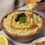 Easy creamy garbanzo bean dip.