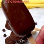Mini chocolate-dipped ice cream bars.