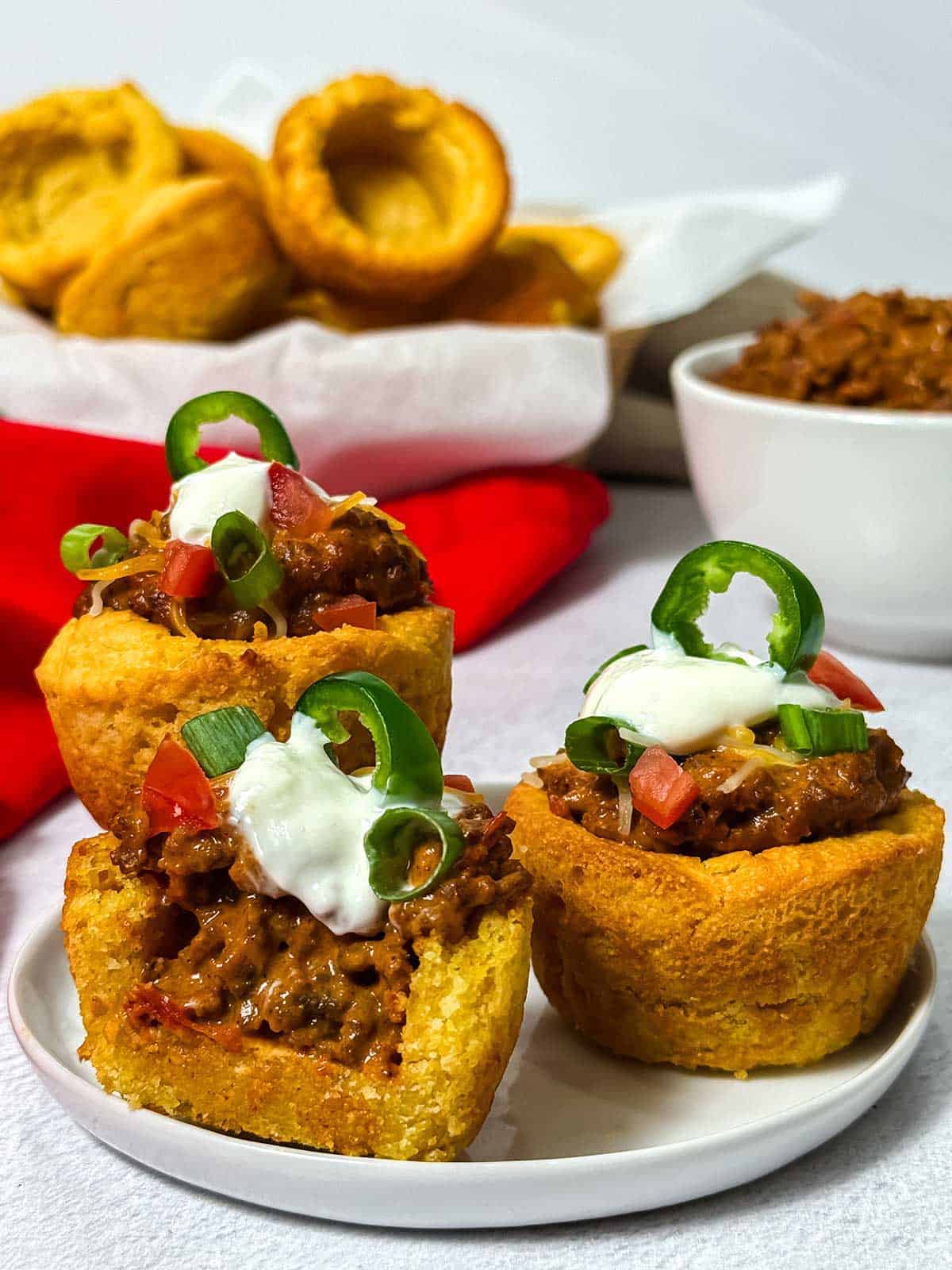 Cheesy Rotel Taco Cornbread Cups.