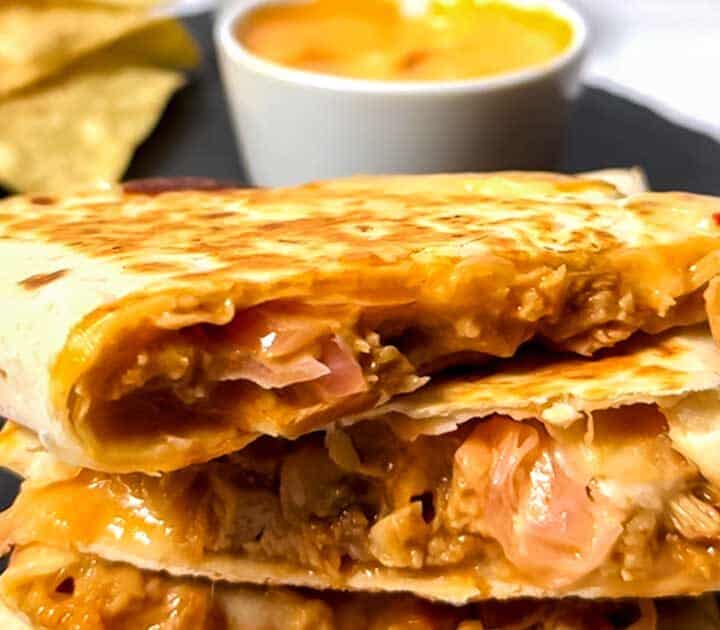 Easy Honey Chipotle Chicken Quesadillas