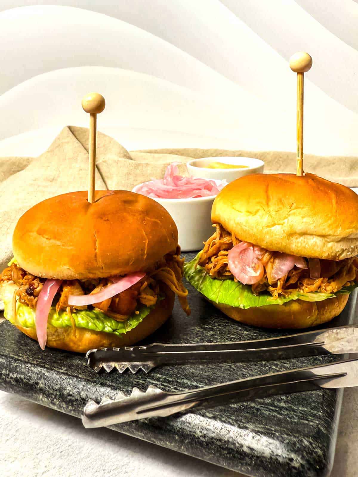 Honey chipotle chicken sliders.