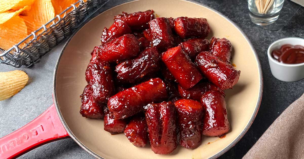 Hot dog burnt ends.