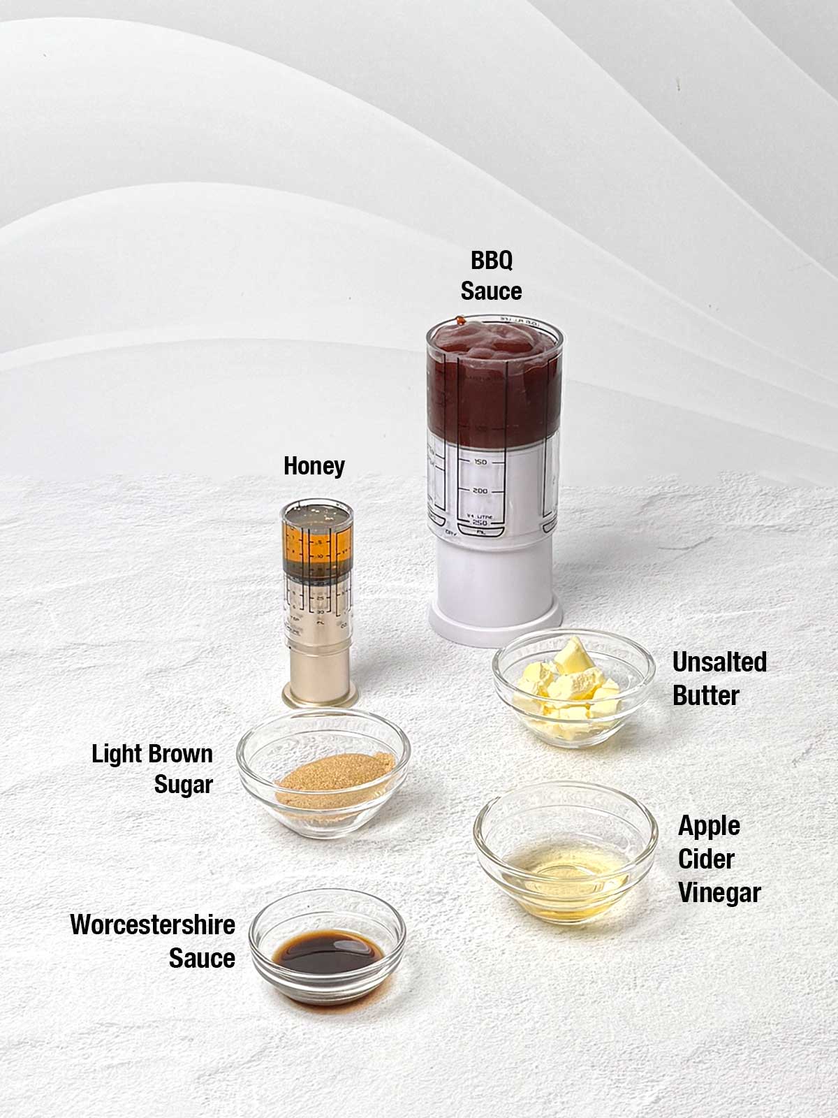 Ingredients for the glaze.