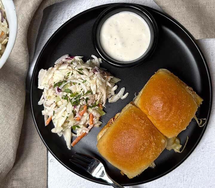 Cheesy chicken bacon ranch sliders