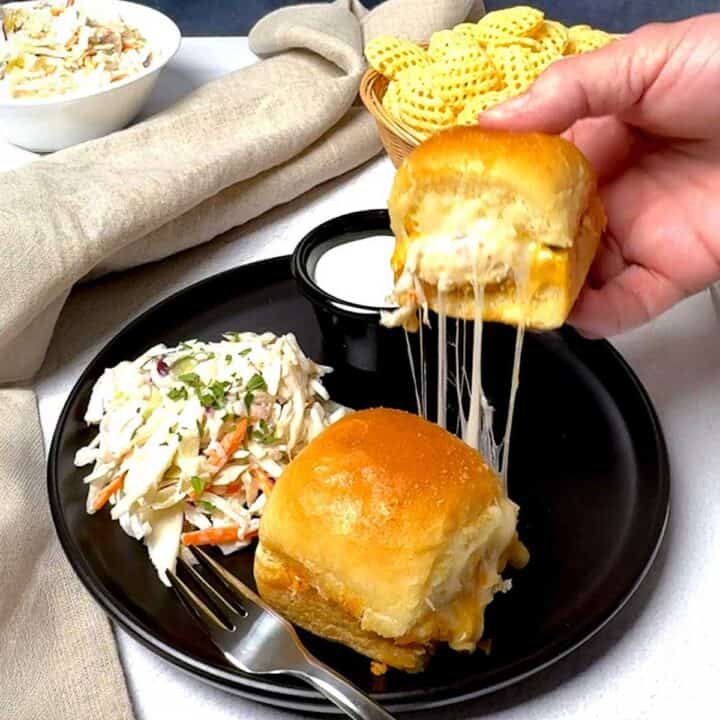 Cheesy Chicken Bacon ranch sliders.