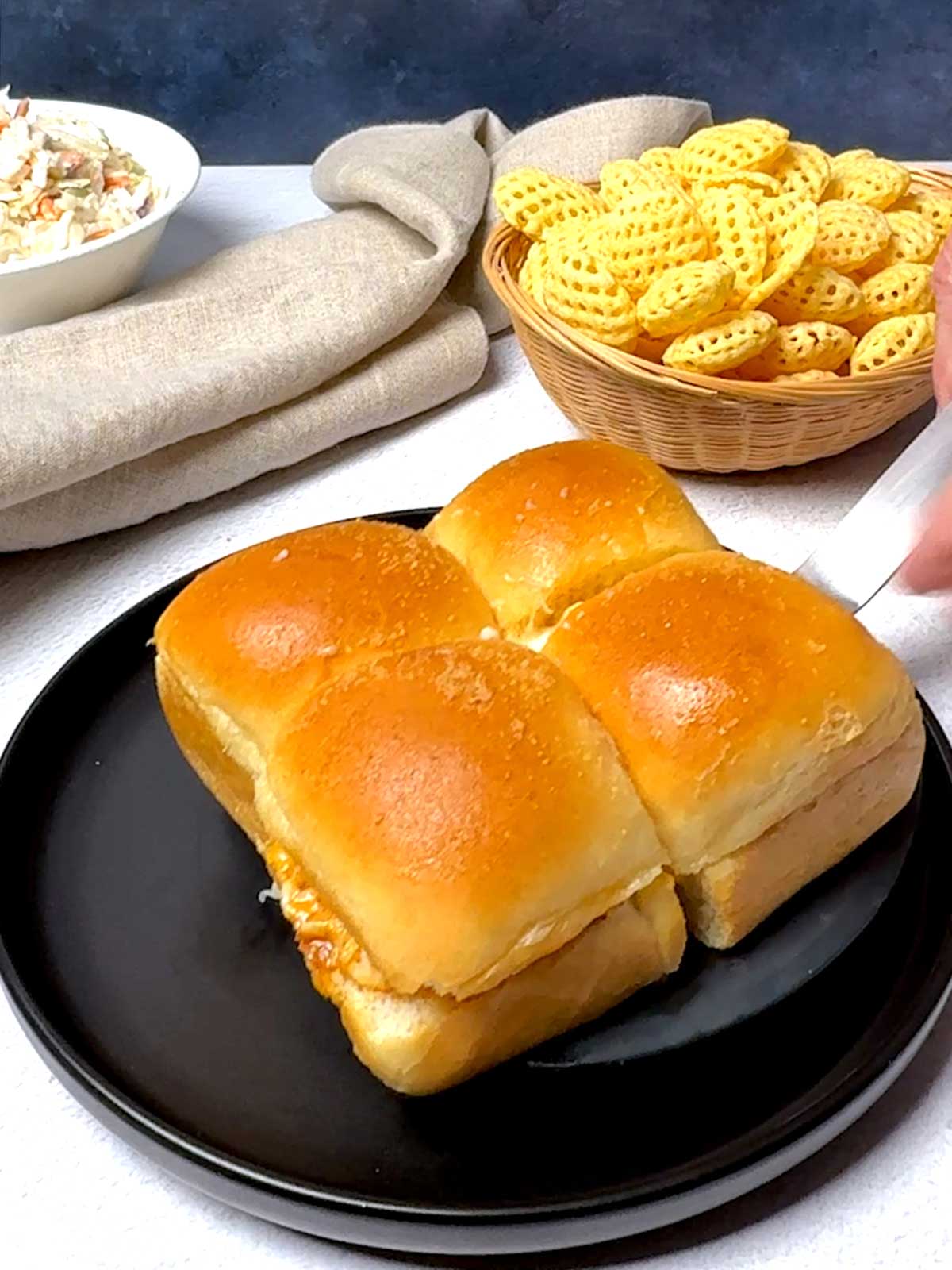 Sliders out of the oven.