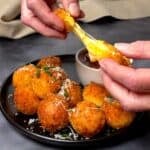 Fried cheese balls.