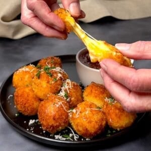 Fried cheese balls.