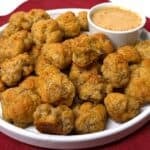 Three cheese sauaage balls with Maple Dijon dipping sauce.