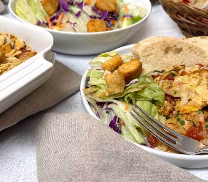 Small-batch king ranch casserole.