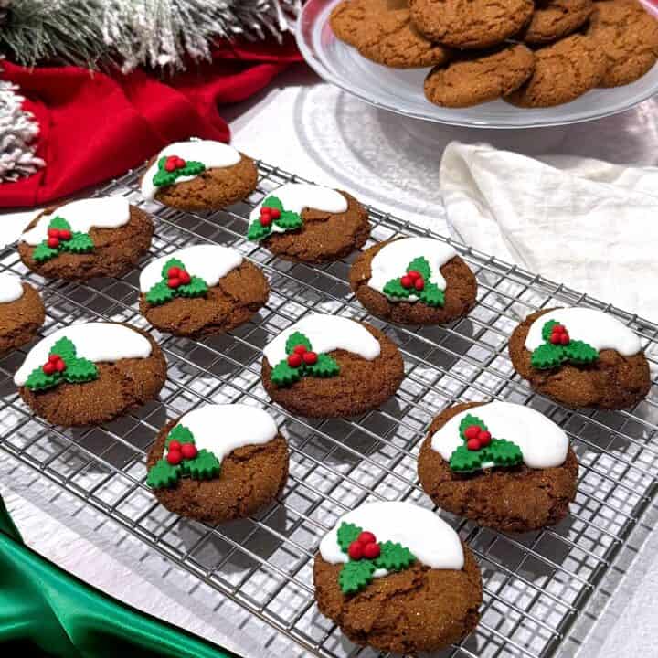 Classic holiday gingersnap cookies.