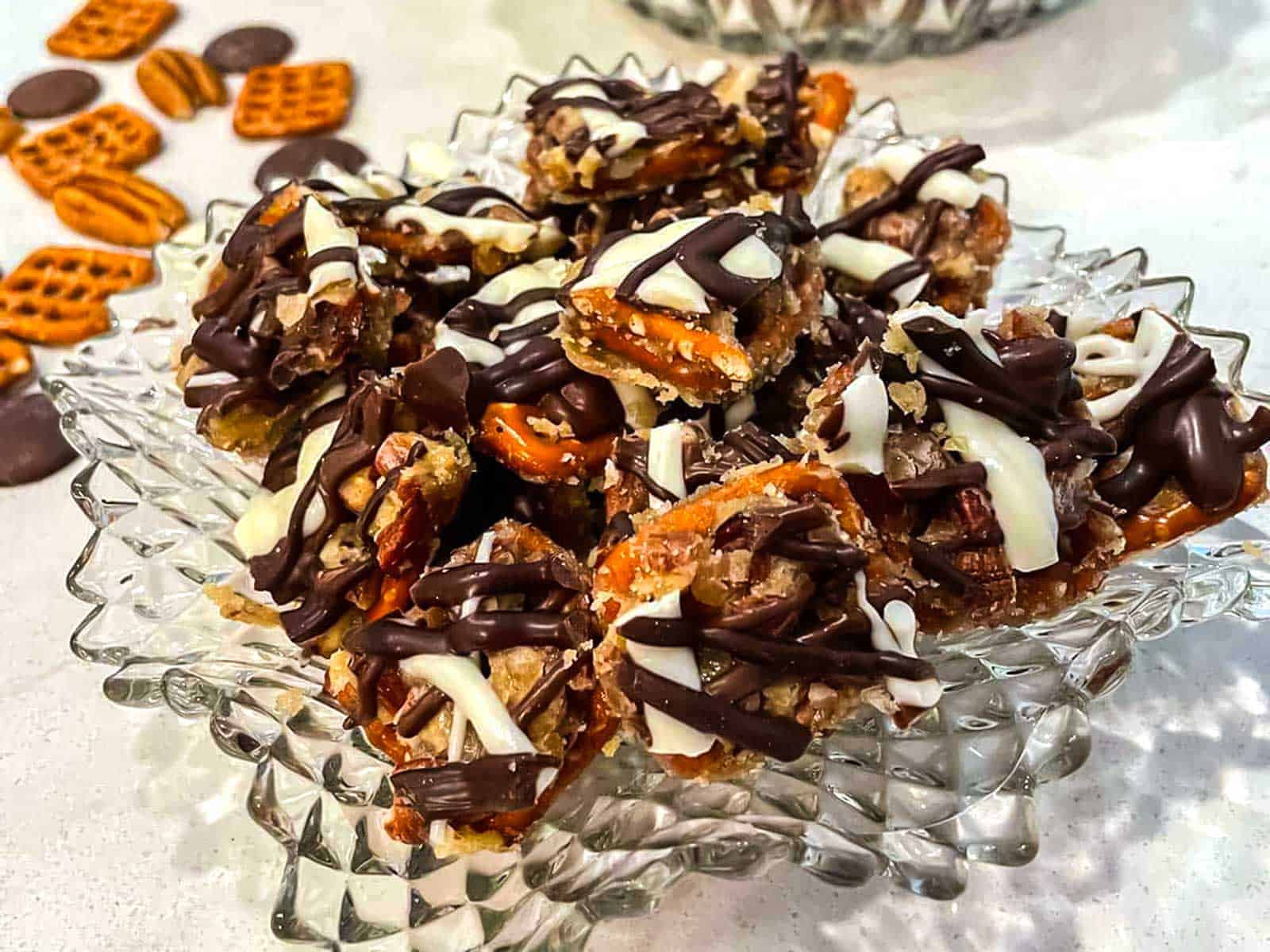 Triple Chocolate Pretzel Squares