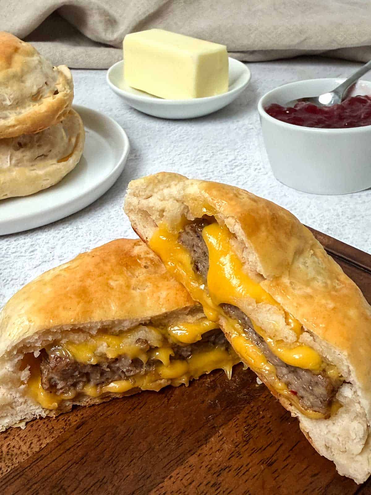 Breakfast sandwiches.