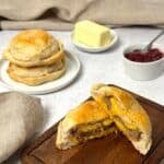 Uncrustable breakfast sausage biscuit.